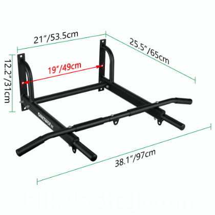 Wall mounted chin up and push up bar stand